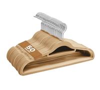 Sasha Morel Lot de 50 cintres en Velours antidérapant pour vêtements, cintres Peu encombrants pour Adultes avec Organisateur de Cravates et Crochets pivotants, cintres de Rangement pour Garde-Robe