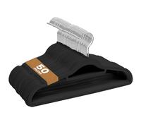 Sasha Morel Lot de 50 cintres en Velours antidérapant pour vêtements, cintres Peu encombrants pour Adultes avec Organisateur de Cravates et Crochets pivotants, cintres de Rangement pour Garde-Robe