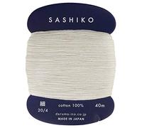 Sashiko Fil Coton 202 Ivoire Fin 20/4 40 m Carte Broderie Japonaise Daruma Yokota Fabriqué au Japon