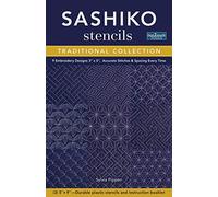 Sashiko Stencils, Traditional Collection: 9 Embroidery Designs 3 X 5, Accurate Stitches & Spacing Every Time