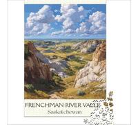 Saskatchewan Travel Posters Puzzle 1000 pièces | puzzle pour les amoureux du café une activité relaxante avec un café frais un matin calme à la maison en douceur50x75cm