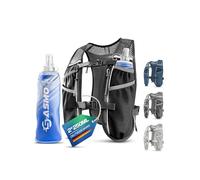 SASMO - Gilet de course pour homme et femme - 5 l + 2 x 250 cm - Soft Flask - Ultra léger 270 g et respirant - Sac à dos de course pour femme - 8 poches - Gilet de course pour homme - Gilet