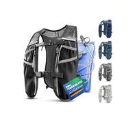 SASMO Gilet Hydratation 5L Unisexe 270g - Sac Trail Ultraléger 8 Poches Poche à Eau 2L Respirant Ajustable Course Rando