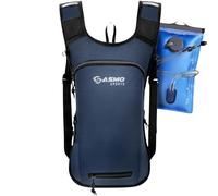 SASMO® Petit sac à dos de vélo, 6 l, avec poche d'hydratation, compartiment thermique et filet pour casque, sac à dos de VTT et de ski, ultra léger, 350 g, imperméable, protection contre la pluie, sac