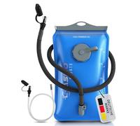 SASMO Poche À Eau 2L - Réservoir Hydratation Double Ouverture avec Tuyau Isolé - sans BPA Et Étanche pour Randonnée