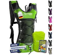 SASMO® Sac à dos de course, 6 l, avec compartiment thermique, ultra léger 300 g, pour homme et femme, avec protection contre la pluie et réflecteurs