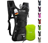 SASMO Sac à dos de course, 6 l, avec compartiment thermique, ultra léger, 300 g, pour homme et femme, avec protection contre la pluie et réflecteurs