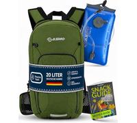 SASMO® Sac à dos de vélo 20 l avec poche d'hydratation (vert) - Compartiment thermique et filet pour casque - Sac à dos VTT et sac à dos de ski - Ultra léger 550 g - Sac à dos de vélo étanche