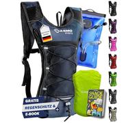 SASMO Sac à Dos d'hydratation avec VESSIE 2L, sans BPA | Sac Running avec Poche D'ISOLATION | Sac a Dos VTT avec Poche d'hydratation - ultraléger 300g | Hommes & Femmes