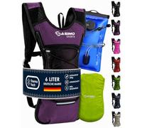 SASMO Sac à Dos Hydratation 6L Isotherme avec Poche à Eau 2L - Running, Vélo, VTT - Ultraléger, Imperméable et Réfléchissant - sans BPA
