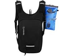 SASMO Sac à Dos Vélo VTT Étanche 10L+3L Et Poche Eau 2L - Sac Hydratation Léger Ski Randonnée avec Filet Casque