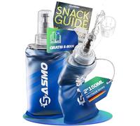 SASMO Soft Flask Lot de 2 bouteilles de 150 ml sans BPA et ultra légères | Capuchon de protection et valve à haut débit | Gourde pliable pour la course, la randonnée, le cyclisme et l'extérieur |
