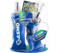 SASMO® Soft Flask Lot de 2 bouteilles souples 250 ml sans BPA et ultra légères SoftFlask avec capuchon de protection et valve à haut débit pour la course, la randonnée, le cyclisme et l'extérieur -