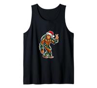 Sasquatch avec lumières de Noël et Chapeau de Père Noël Débardeur