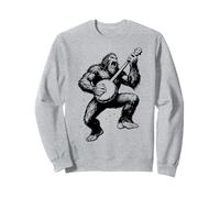 Sasquatch Banjo Player Bigfoot Bluegrass Grassquatch Sweatshirt