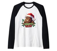 Sasquatch Claus Jeu de Mots Amusant Père Noël Big Foot Big Foot Manche Raglan
