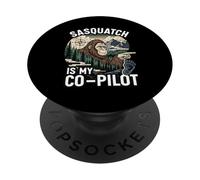 Sasquatch Co-Pilot Bigfoot Wilderness Adventure Design PopSockets PopGrip Adhésif