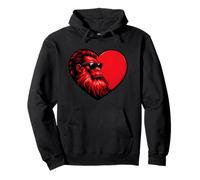Sasquatch Cœur Profil Bigfoot Lover Valentine Funny Sweat à Capuche