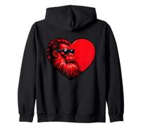 Sasquatch Cœur Profil Bigfoot Lover Valentine Funny Sweat à Capuche