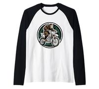 Sasquatch - Dirt Bike Rider - Big-Foot Biker MX Manche Raglan