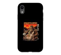 Sasquatch Ramen Bigfoot Oishii Noodle Slurp Forest Sunset Coque pour iPhone XR