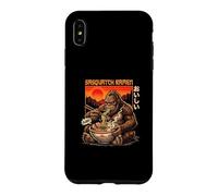 Sasquatch Ramen Bigfoot Oishii Noodle Slurp Forest Sunset Coque pour iPhone XS Max