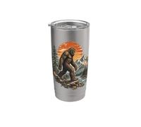Sasquatch sauvage vintage de la rivière Bigfoot Mountain Gobelet isotherme en acier inoxydable double paroi