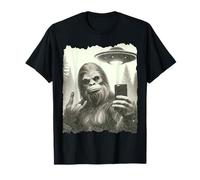Sasquatch Selfie Big Foot Rock On UFO Alien Drôle T-Shirt
