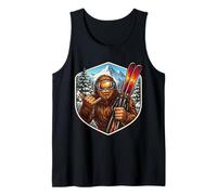 Sasquatch Skier Big Foot Shaka Ski Lover Skier Mountain Fun Débardeur