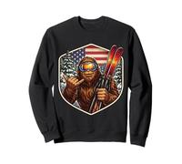 Sasquatch Skiing Big-Foot Shaka Ski Lover Skier Américain USA Sweatshirt