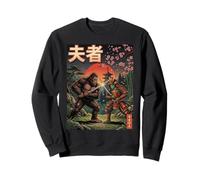 Sasquatch vs Alien Samurai Art Japonais Sakura Bigfoot Sweatshirt