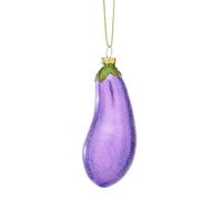 Sass & Belle Boule de Noël en forme d'aubergine Violet, ornement de suspension en plastique suspendu, pour Noël
