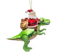 Sass & Belle - Boule de Noël en forme de père Noël et dinosaure