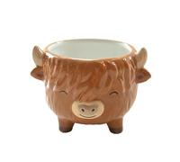 Sass & Belle Highland Cow Mini pot de fleurs sur pieds