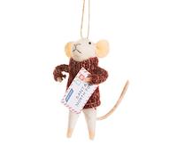 Sass & Belle Souris avec lettre au Père Noël - Décoration en feutre
