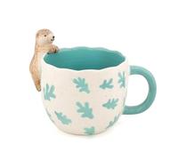 Sass & Belle Tasse à thé et café fantaisie en forme de loutre - Cadeau pour elle ou lui - Jolie tasse en céramique pour maman, tasse amusante pour le travail ou la maison à collectionner pour les