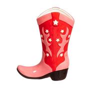 Sass & Belle Vase en forme de botte de cowboy - Rouge - Inspiré de l'Occident - Décoration amusante en forme de botte pour fleurs séchées ou fraîches - Décoration d'intérieur audacieuse ou idée cadeau