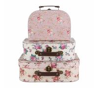 Sass & Belle Vintage Rose Suitcases - Set of 3