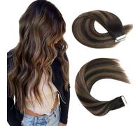 Sassina Extensions de cheveux humains à ruban adhésif 45,7 cm Extensions de cheveux humains à ruban adhésif 20 pièces 50 g #P2/6/2
