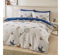 Sassy B Astrology Parure de lit Double réversible avec taies d'oreiller Crème