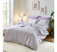 Sassy B Parure de lit réversible avec Housse de Couette et taie d'oreiller Lilas