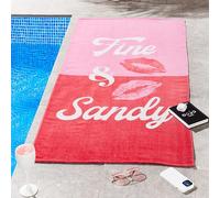 Sassy B Turner Bianca PLC Fine and Sandy Serviette de Plage en Coton Rose 76 x 160 cm
