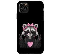 Sassy Cute Raccoon Animal Lover Design avec Lunettes Coque pour iPhone 11 Pro Max
