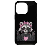 Sassy Cute Raccoon Animal Lover Design avec Lunettes Coque pour iPhone 13 Pro