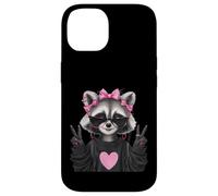 Sassy Cute Raccoon Animal Lover Design avec Lunettes Coque pour iPhone 14