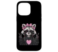 Sassy Cute Raccoon Animal Lover Design avec Lunettes Coque pour iPhone 14 Pro Max
