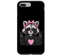 Sassy Cute Raccoon Animal Lover Design avec Lunettes Coque pour iPhone 7 Plus/8 Plus
