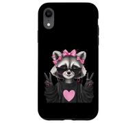 Sassy Cute Raccoon Animal Lover Design avec Lunettes Coque pour iPhone XR