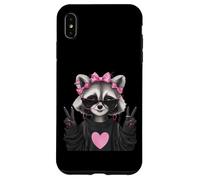 Sassy Cute Raccoon Animal Lover Design avec Lunettes Coque pour iPhone XS Max