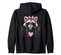 Sassy Cute Raccoon Animal Lover Design avec Lunettes Sweat à Capuche